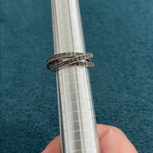 Sterling Silver Marcasite Rolling Ring